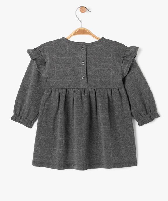 Robe manches longues avec volants épaules bébé fille - LuluCastagnette vue3 - LULUCASTAGNETTE - GEMO