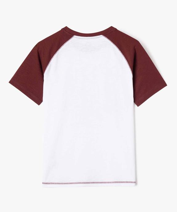 Tee-shirt manches courtes bicolore avec inscription garçon - Camps United vue3 - CAMPS - GEMO