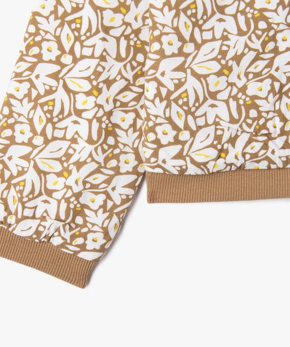 Veste zippée en viscose à motifs fleuris fille vue3 - GEMO 4G FILLE - GEMO