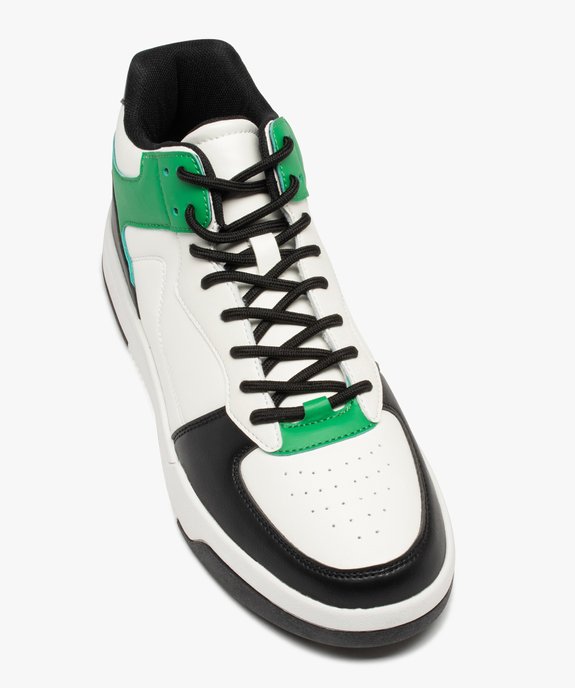 Baskets homme colorées semi-montantes à lacets vue6 - GEMO (SPORTSWR) - GEMO