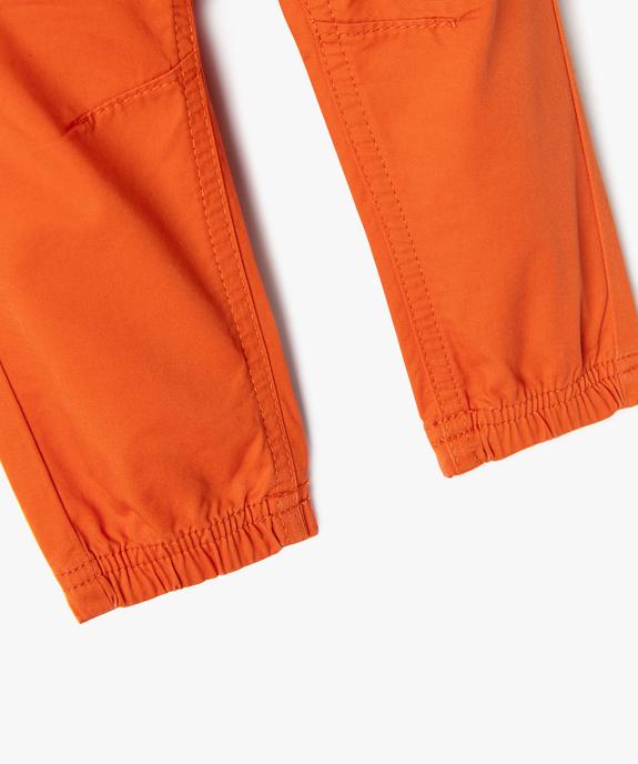 Pantalon jogger en coton bébé garçon vue4 - GEMO 4G BEBE - GEMO