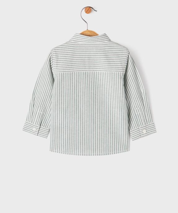 Chemise rayée en coton bébé garçon vue3 - GEMO 4G BEBE - GEMO