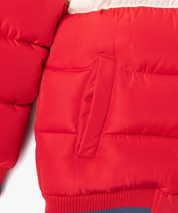 Blouson à capuche matelassé et doublé polaire garçon vue4 - GEMO 4G GARCON - GEMO