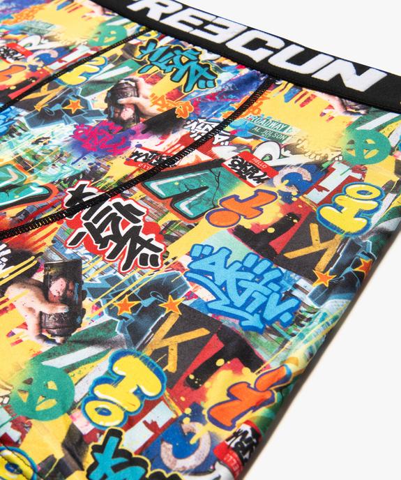 Boxer en microfibre à motifs graffitis homme - Freegun  vue2 - FREEGUN - GEMO