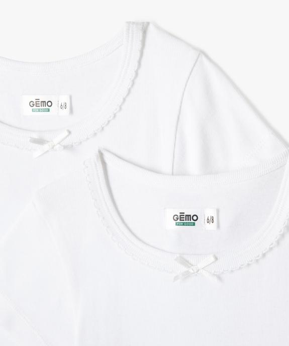 Tee-shirt à manches courtes fille (lot de 2) vue2 - GEMO 4G FILLE - GEMO