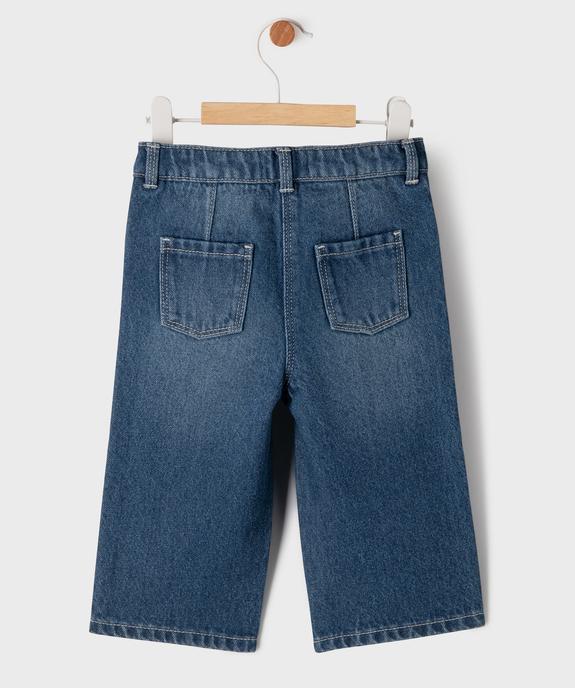 Jean large avec taille ajustable bébé fille vue3 - GEMO(BEBE DEBT) - GEMO