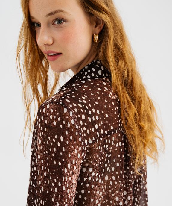 Chemise col chemise imprimée femme vue4 - GEMO 4G FEMME - GEMO