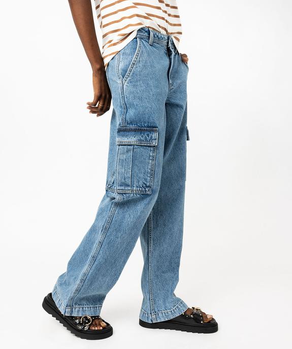 Jean coupe cargo avec poches à rabat femme vue1 - GEMO 4G FEMME - GEMO