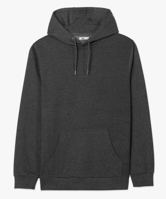 Sweat homme à capuche avec poche kangourou vue4 - GEMO (HOMME) - GEMO