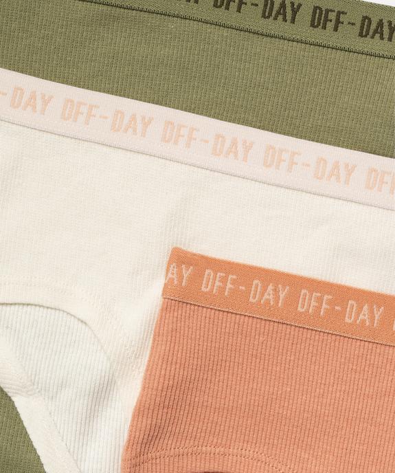 Shorty en maille côtelée en coton stretch fille (lot de 3) vue2 - GEMO 4G FILLE - GEMO