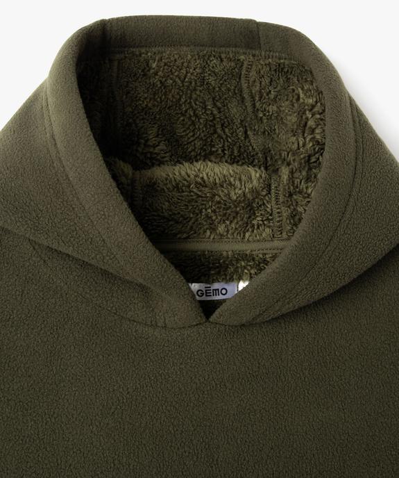 Sweat à capuche polaire avec doublure sherpa garçon vue3 - GEMO (JUNIOR) - GEMO
