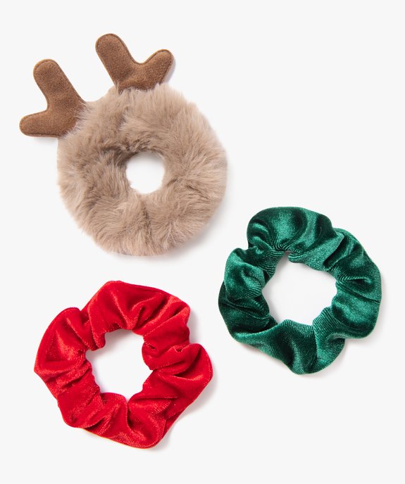 Chouchou spécial Noël fille (lot de 3) vue1 - GEMO (ACCESS) - GEMO