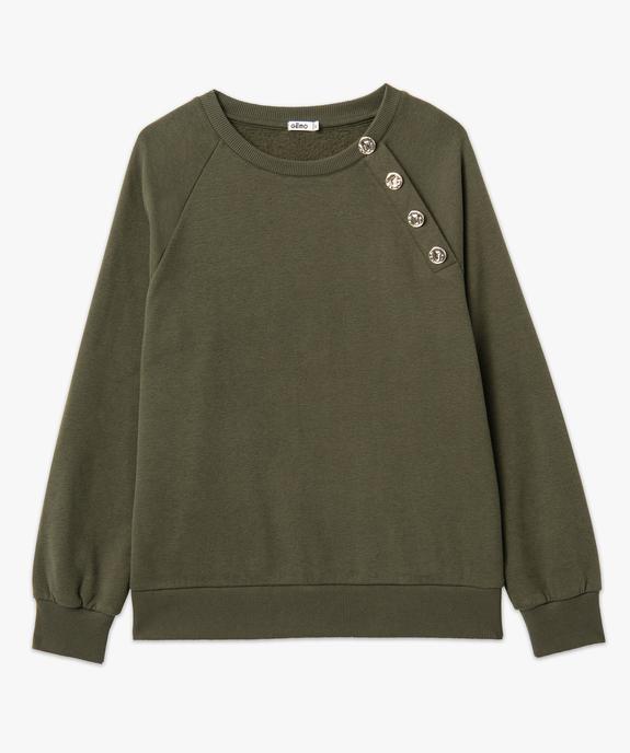 Sweat molletonné avec boutons fantaisie femme vue4 - GEMO(FEMME PAP) - GEMO