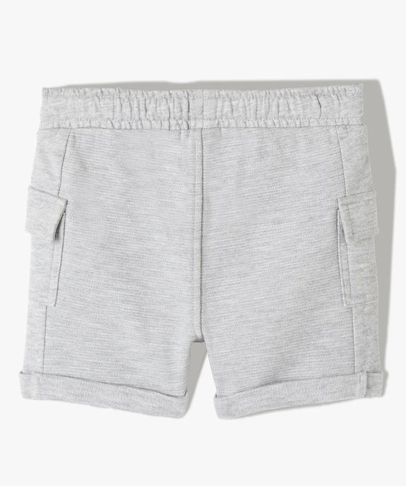 Short bébé garçon en maille texturée et ceinture élastique vue3 - GEMO(BEBE DEBT) - GEMO