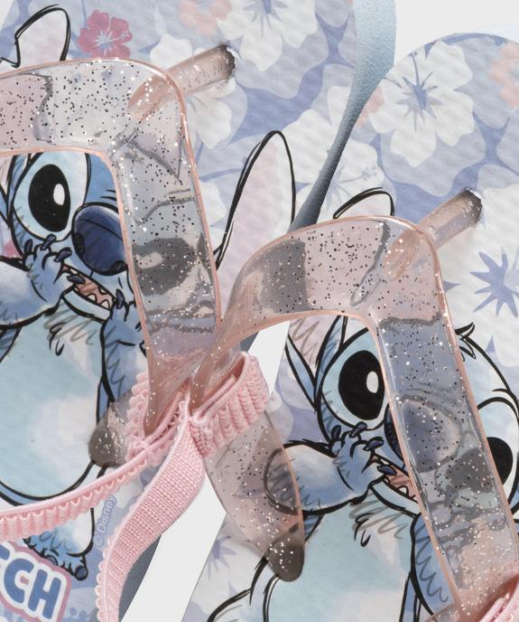 Tongs imprimés à entredoigts pailleté et bride élastique fille - Stitch vue3 - LILO & STITCH - GEMO
