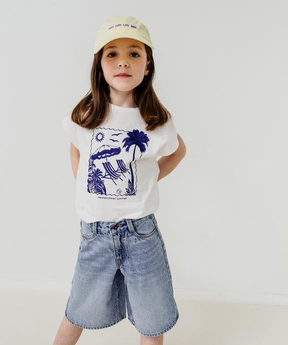 Bermuda en jean droit fille vue6 - GEMO (ENFANT) - GEMO