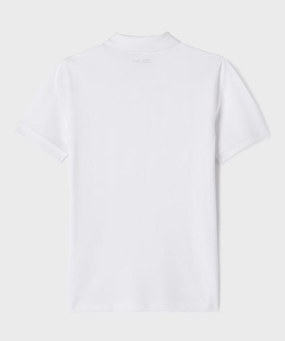 Polo à manches courtes en maille piquée garçon vue3 - GEMO 4G GARCON - GEMO