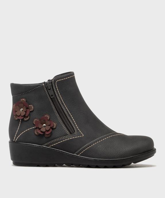 Boots confort à talon compensé avec motifs fleurs femme vue1 - G'FLEX - GEMO