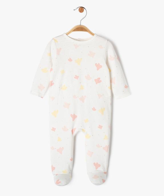 Pyjama dors-bien avec motifs oiseaux bébé fille  vue1 - GEMO 4G BEBE - GEMO