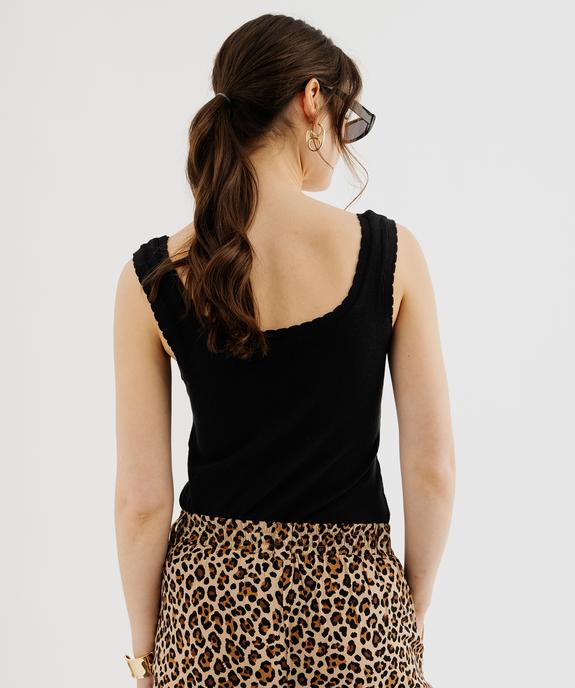 Débardeur en coton avec finitions dentelées femme vue4 - GEMO(FEMME PAP) - GEMO