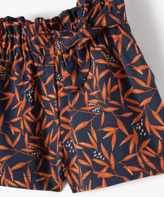 Short bébé fille imprimé à taille élastique vue2 - GEMO 4G BEBE - GEMO