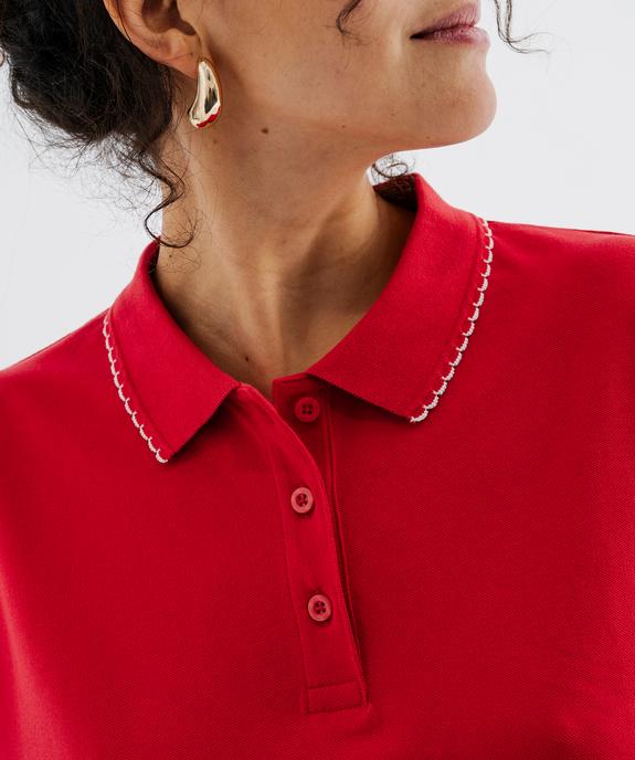 Polo manches courtes coupe large feme vue2 - GEMO 4G FEMME - GEMO