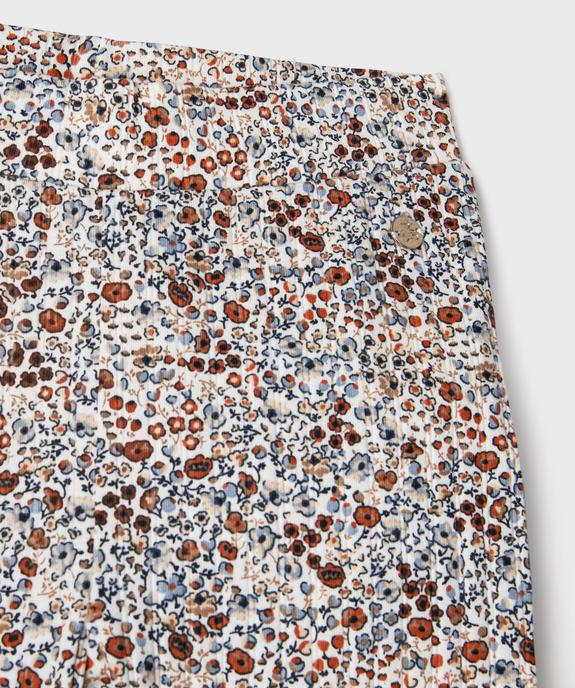 Legging coupe flare à motifs fleuris fille - LuluCastagnette vue2 - LULU CASTAGNETTE GEMO FOR GOOD - GEMO