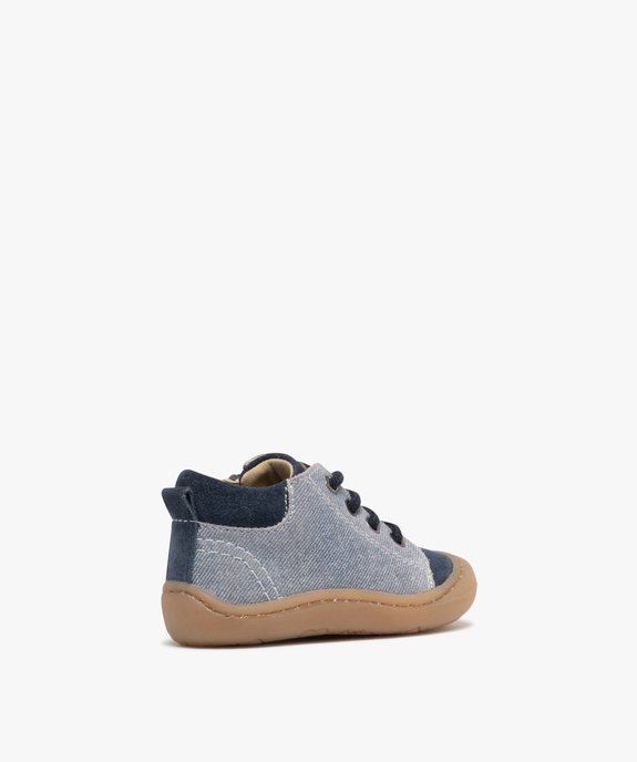 Chaussures premiers pas en cuir à lacets bébé garçon - Na! vue4 - NA! GEMO FOR GOOD - GEMO