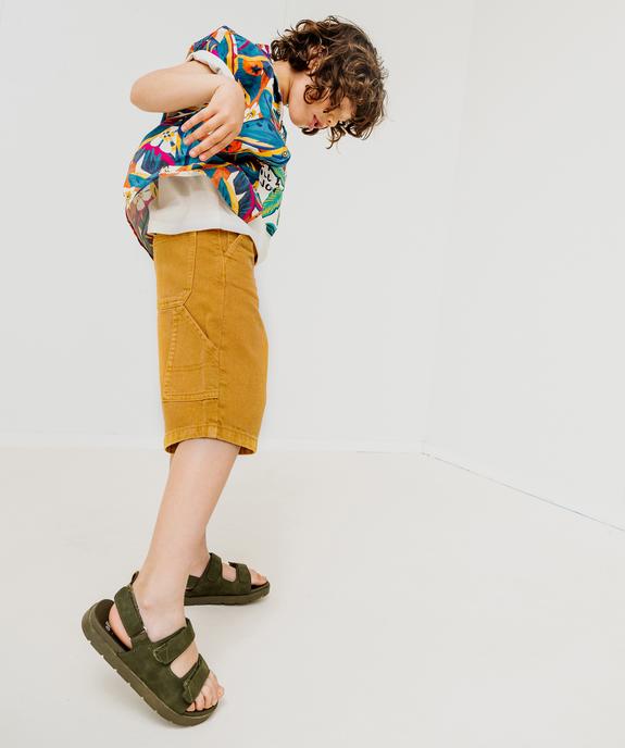 Bermuda skater multipoche en coton garçon vue6 - GEMO 4G GARCON - GEMO