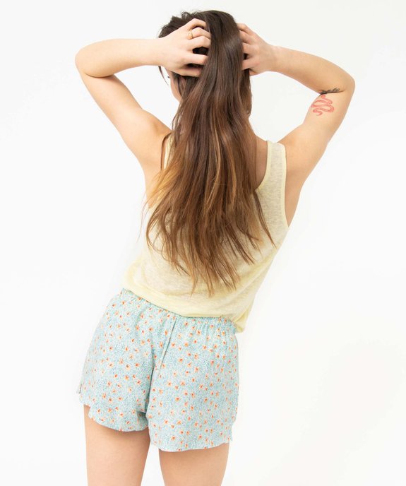 Débardeur de nuit femme en maille viscose flammée souple vue3 - GEMO(HOMWR FEM) - GEMO