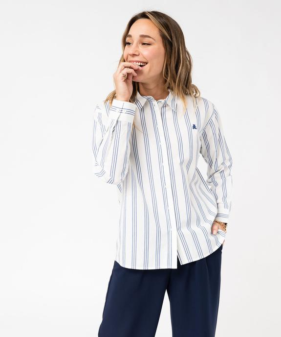 Chemise rayée en coton femme - LuluCastagnette vue6 - LULU CASTAGNETT - GEMO