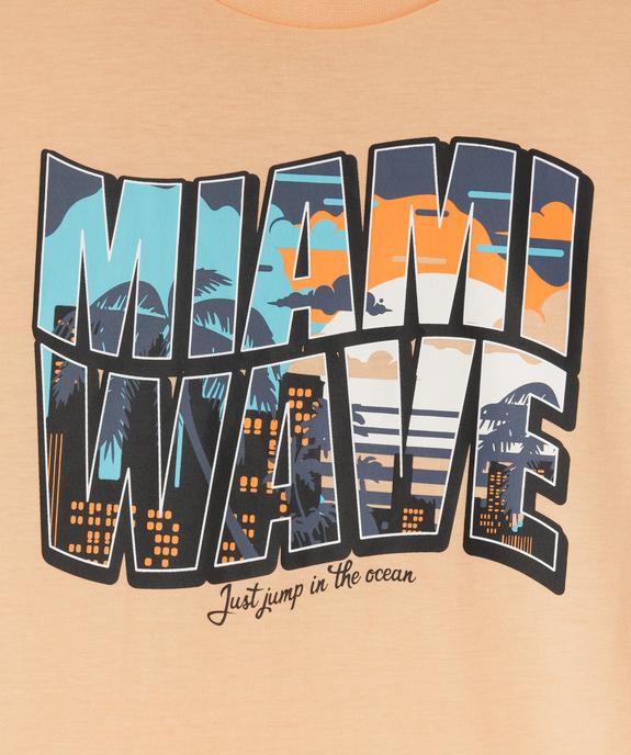 Tee-shirt à manches courtes avec motif estival garçon vue3 - GEMO 4G GARCON - GEMO