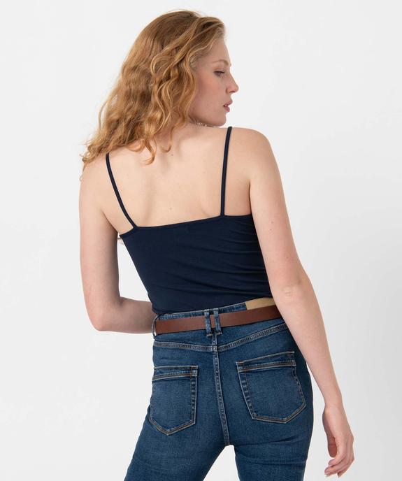 Débardeur uni à fines bretelles femme vue3 - GEMO(FEMME PAP) - GEMO