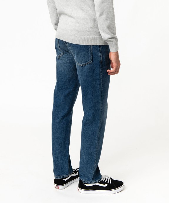 Jean wide leg en denim délavé homme vue3 - GEMO (HOMME) - GEMO