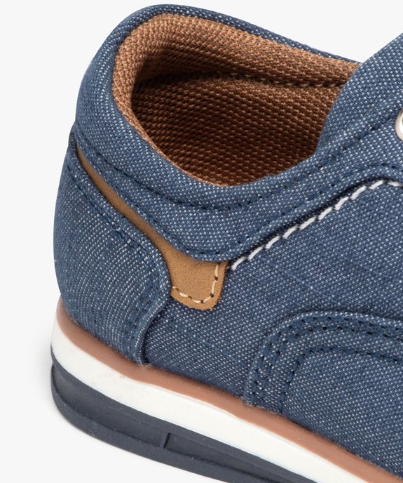Derbies garçon unis en toile avec semelle bicolore vue7 - BUGGY - GEMO
