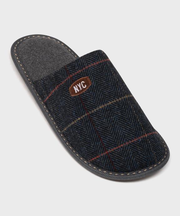 Mules en velours à carreaux homme vue5 - GEMO(HOMWR HOM) - GEMO