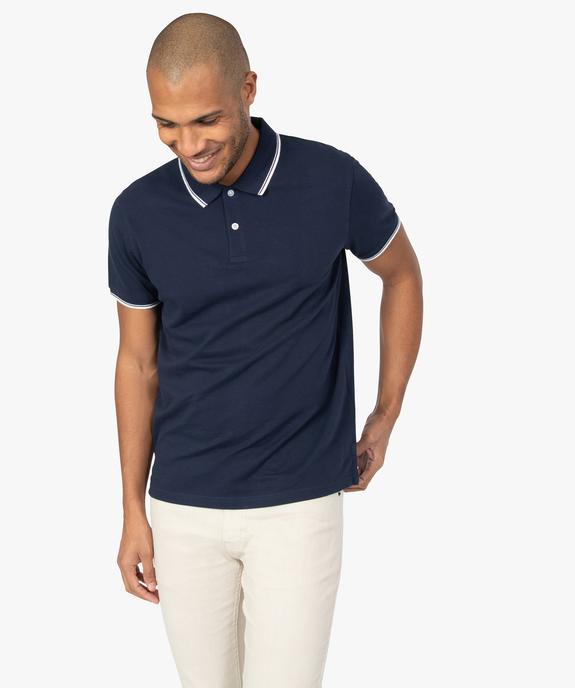 Polo homme à manches courtes 100% coton bio vue1 - GEMO (HOMME) - GEMO