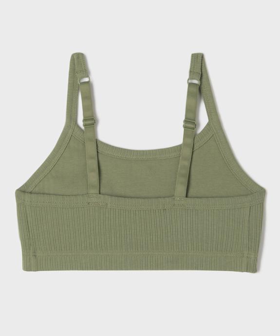 Brassière en coton stretch à fines bretelles fille - Camps United vue3 - CAMPS GEMO FOR GOOD - GEMO
