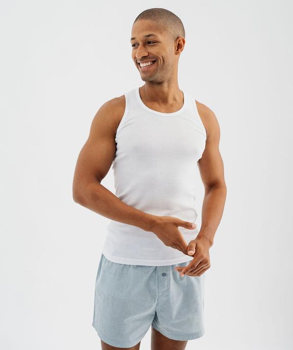 Débardeur homme à col rond en coton biologique (lot de 2) vue8 - GEMO 4G HOMME - GEMO