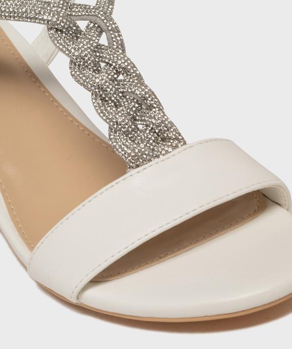 Sandales à talon large et bride bijou en strass femme vue6 - VALENTINA BALDA - GEMO