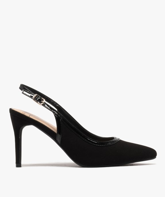 Escarpins sling-back en suédine et verni femme - Valentina Baldano vue1 - VALENTINA BALDA - GEMO
