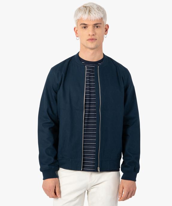 Blouson homme en coton avec fermeture zippée vue1 - GEMO (HOMME) - GEMO