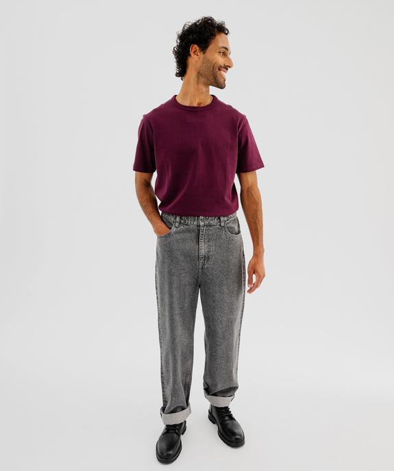 Tee-shirt manches courtes en coton uni homme vue4 - GEMO (HOMME) - GEMO