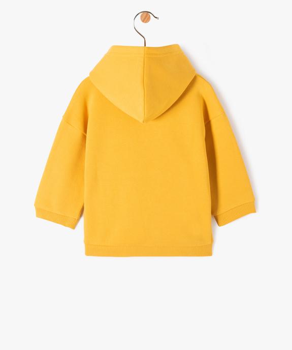 Sweat à capuche en molleton doux bébé garçon vue3 - GEMO 4G BEBE - GEMO