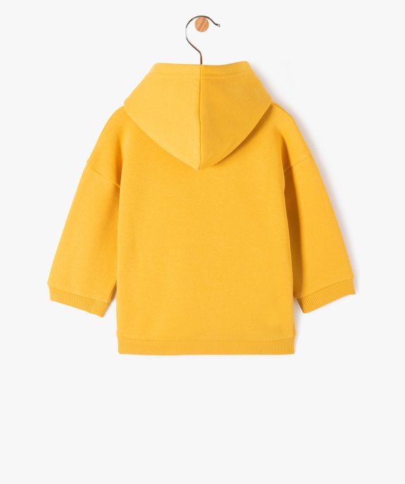 Sweat à capuche en molleton doux bébé garçon vue3 - GEMO 4G BEBE - GEMO