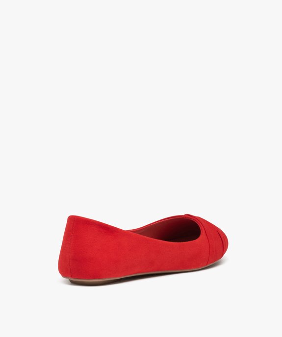 Ballerines femme en suédine unie avec bout drapé vue4 - VALENTINA BALDA - GEMO