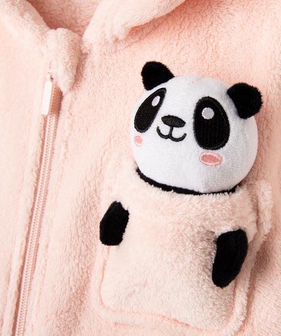 Robe de chambre à capuche en maille peluche fille vue2 - GEMO (ENFANT) - GEMO