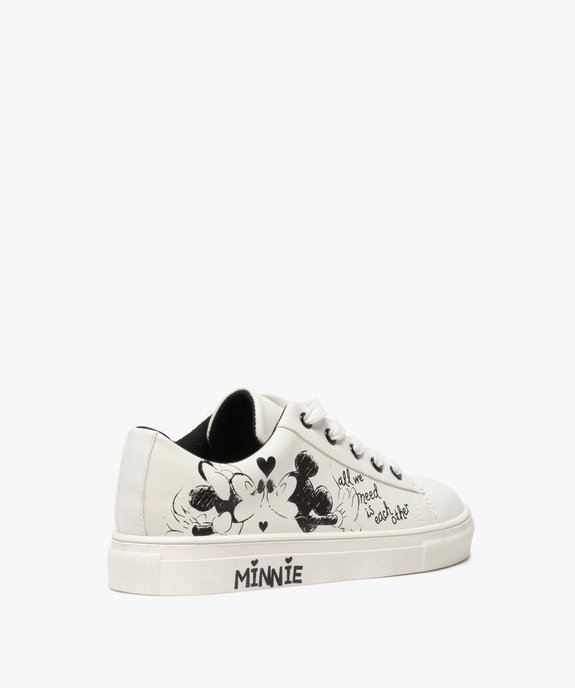 Baskets fille à lacets avec dessin Mickey et Minnie vue5 - MINNIE - GEMO