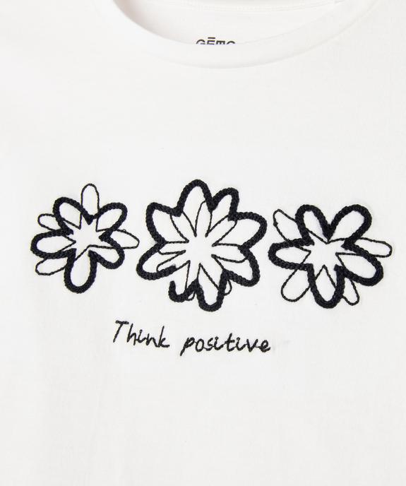 Tee-shirt manches courtes coupe oversize fille vue3 - GEMO 4G FILLE - GEMO