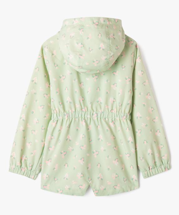 Manteau à capuche léger en matière déperlante fille vue4 - GEMO (ENFANT) - GEMO